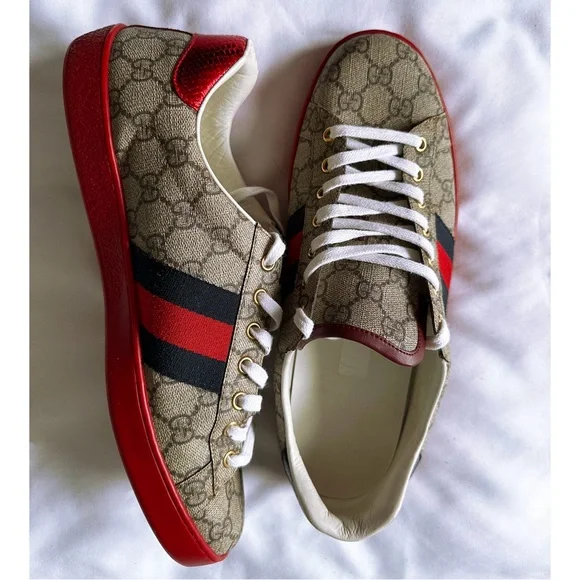 Gucci Shoes Gucci Ace Monogram Gucci Sneakergg Supreme Red 26